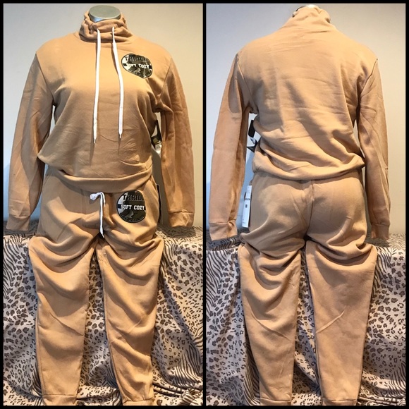 2XL Beige Jogger Set - Picture 1 of 5